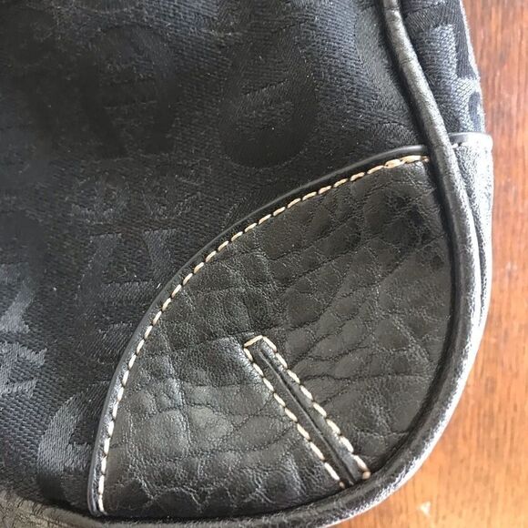 Etienne Aigner Leather & Monogram Hobo Handbag - Picture 7 of 8